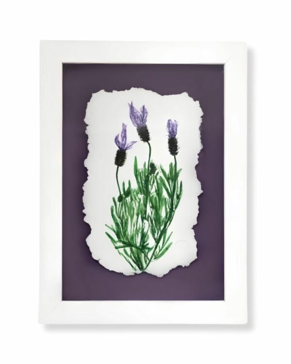 Lavender by Nicola Weldon - Delicate Irish artist depiction of lavender sprigs