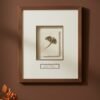 The "Dill – Original Ceramic Wall Art" is inspired by Irish art, featuring a ceramic dill motif on white, set in a brown frame. A label reads “Herb. Musa, Anethum graveolens.” Autumn leaves and berries accent the display.
