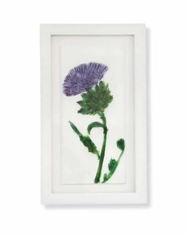 Artichoke Flower by Nicola Weldon - Detailed Irish art with an artichoke flower