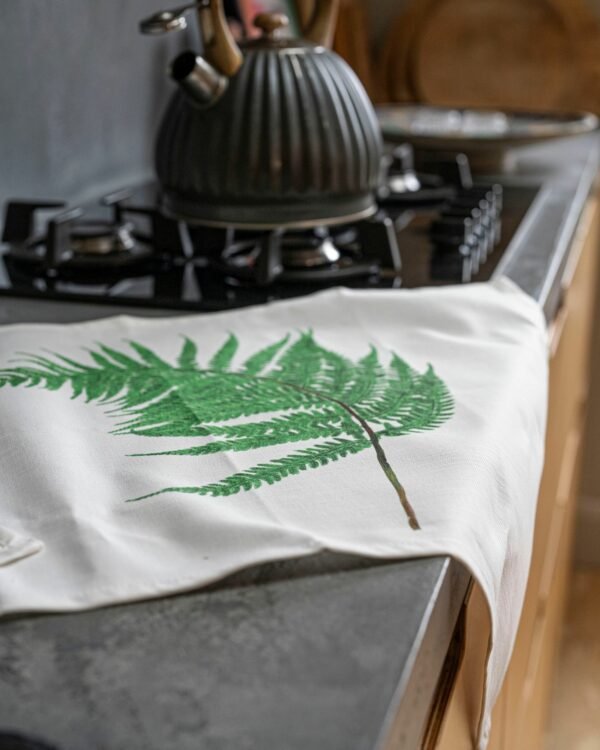 Fern Leaf Tea Towels by Nicola Weldon - Nature-inspired tea towels with fern leaf patterns