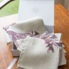 Purple Dulse Table Runner by Nicola Weldon - Coastal linen table runner with purple seaweed design