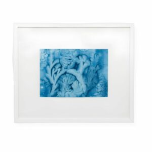 Turquoise Ink Seaweed Mix by Nicola Weldon - Fine art print with intricate seaweed designs