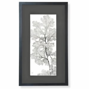 Oak Leaves (Charcoal) by Nicola Weldon - Fine art print with intricate oak leaves in charcoal tones