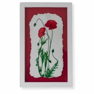 Red Poppy by Nicola Weldon - Vibrant Irish art with a red poppy flower